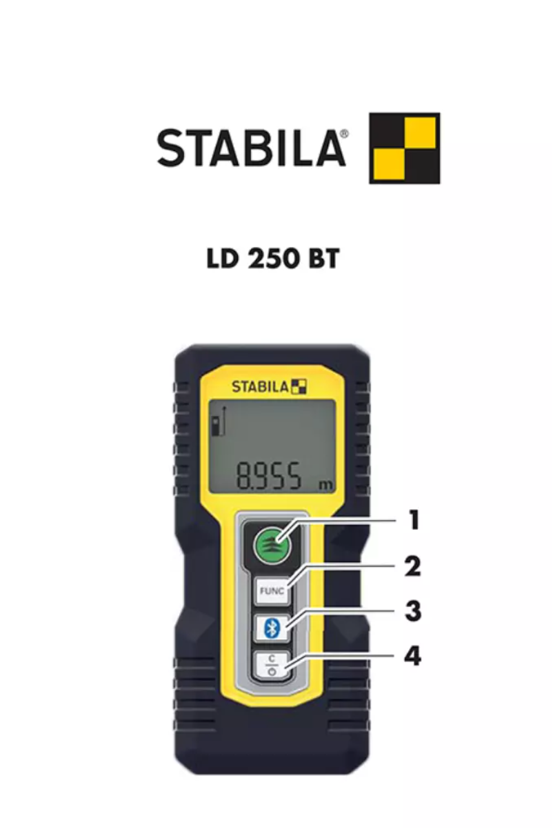 Page 1 de la notice Manuel utilisateur Stabila LD250 BT