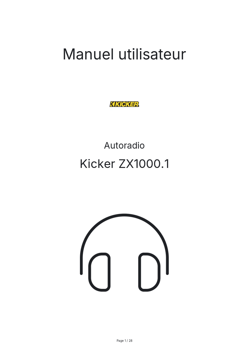 Image de la première page du manuel de l'appareil ZX1000.1