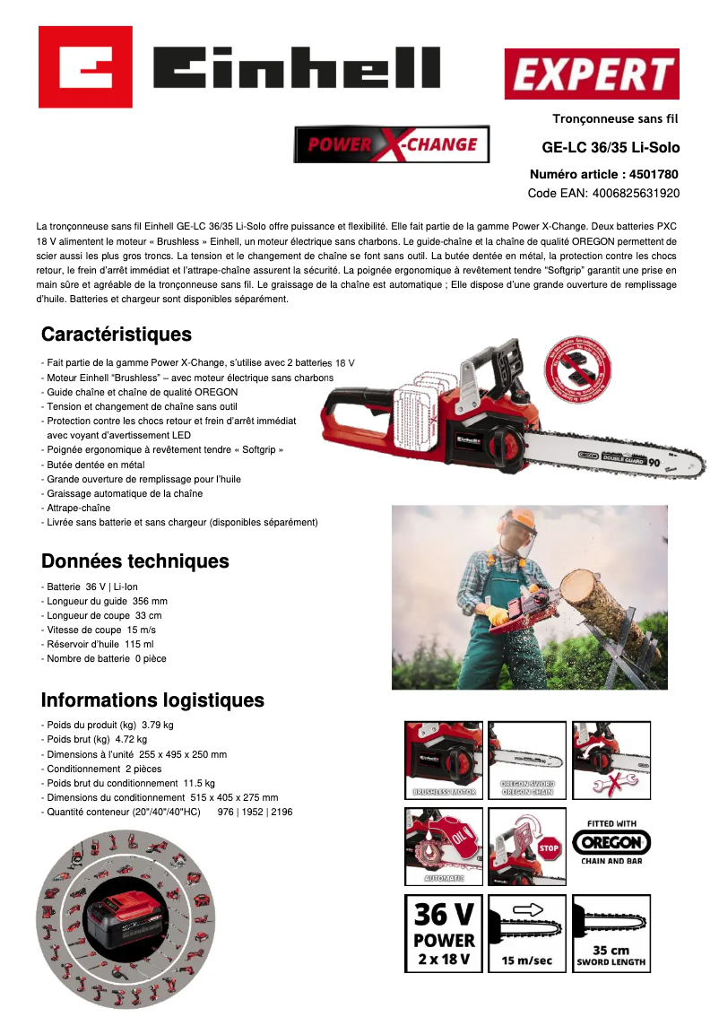 Image de la première page du manuel de l'appareil GE-LC 36/35 Li