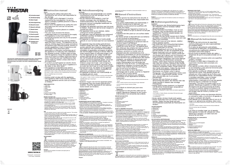 Image de la première page du manuel de l'appareil CM-1243