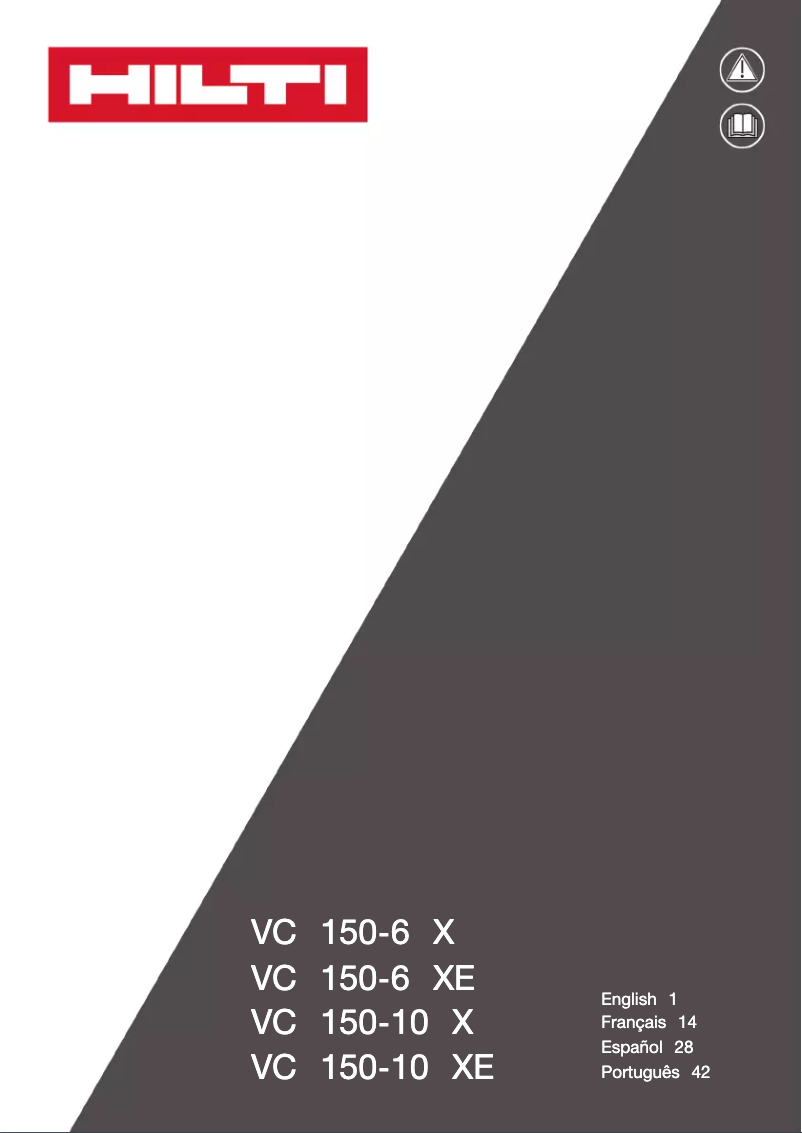 Image de la première page du manuel de l'appareil VC 150-10 X