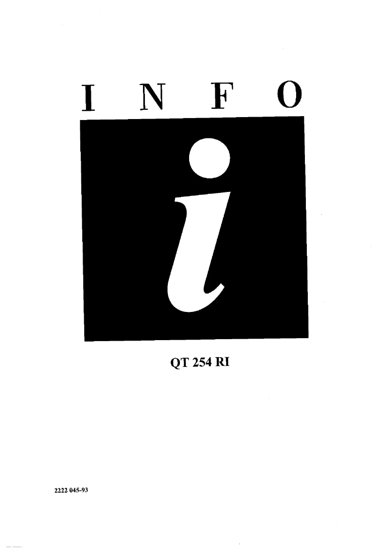 Página 1 del manual Manual de usuario Husqvarna QT254RI F