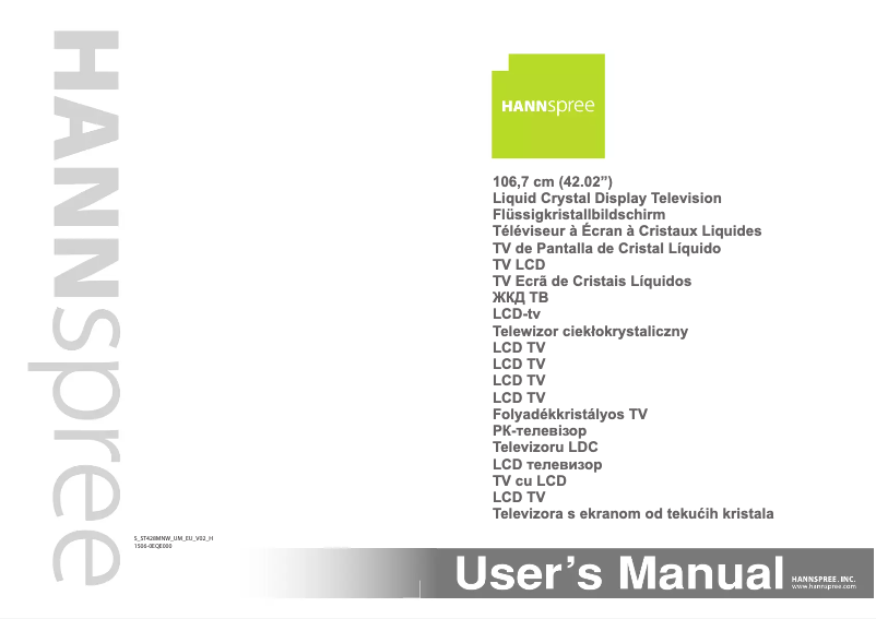 Page n°1 - Manuel utilisateur Hanns.G ST428MNW