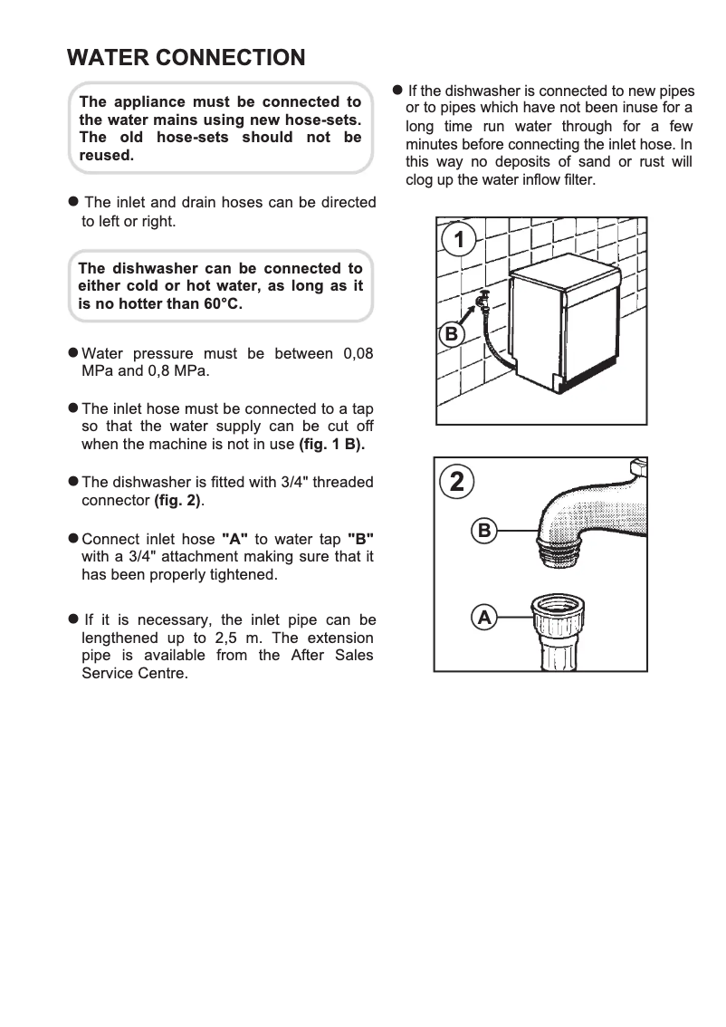 Page 1 de la notice Guide d'installation Rosieres RF 3E7DX