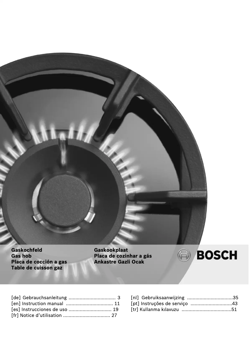 Page 1 de la notice Manuel utilisateur Bosch PRP626F70E