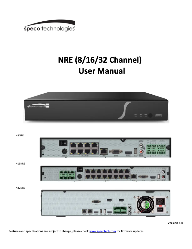 Image de la première page du manuel de l'appareil N8WNRE