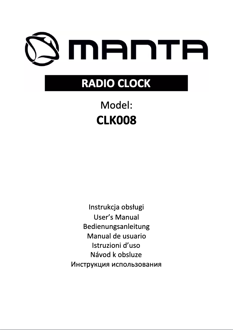 First page image of the manual for CLK008