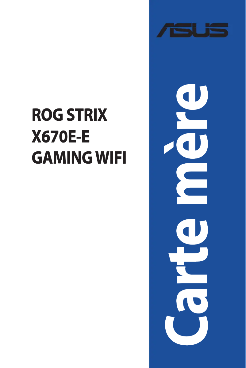 Image de la première page du manuel de l'appareil ROG STRIX X670E-E Gaming WIFI