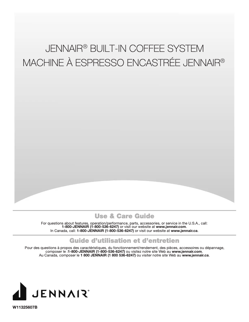 Page 1 of the manual Use and Maintenance Manual JennAir JJB6424HL