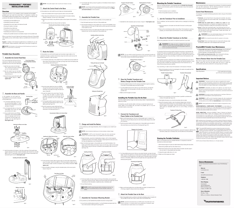 Page n°1 - Manuel utilisateur Humminbird PiranhaMax 196ci