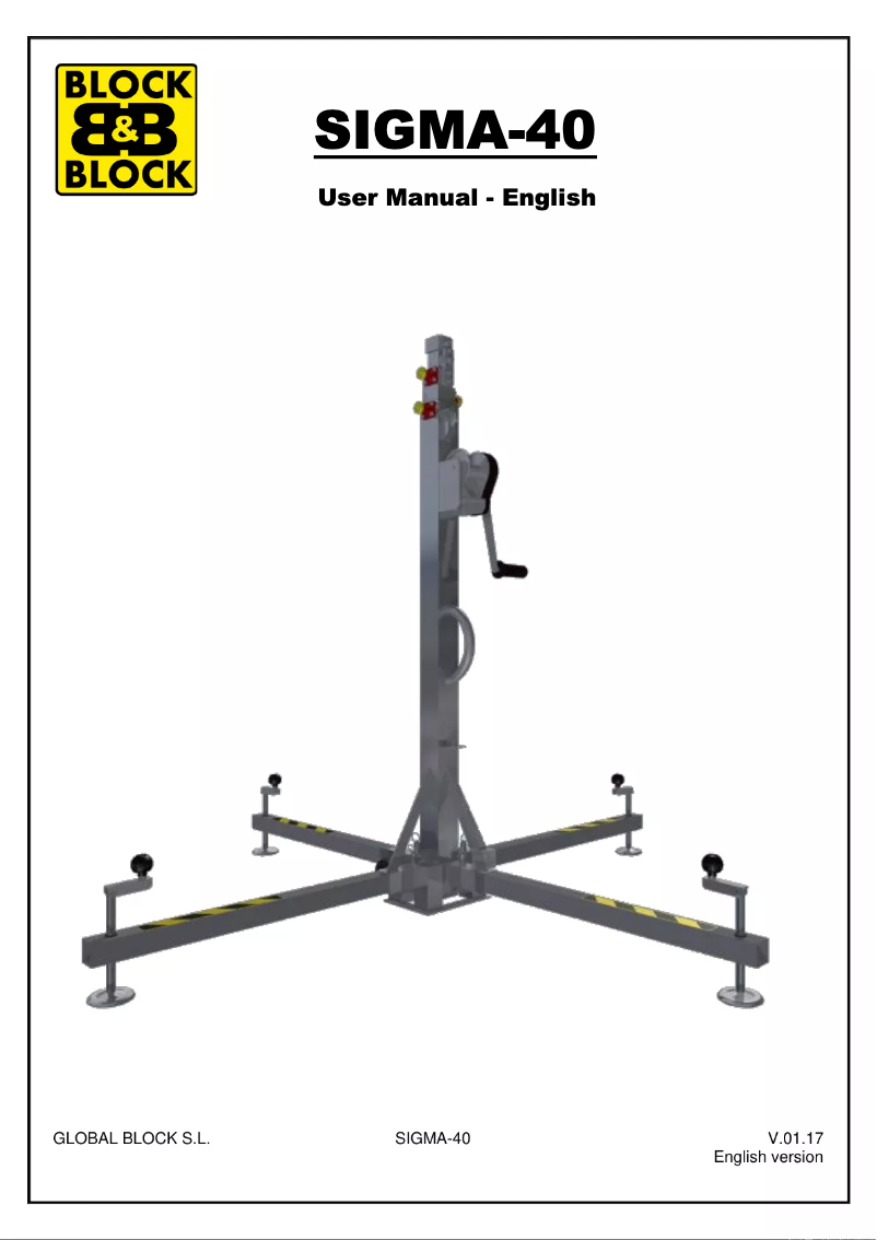 Image de la première page du manuel de l'appareil SIGMA-40