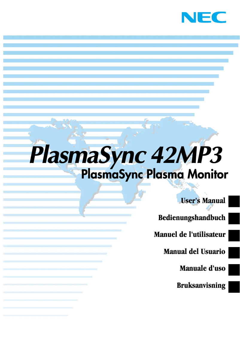 Imagen de la primera página del manual del dispositivo PlasmaSync 42VM3