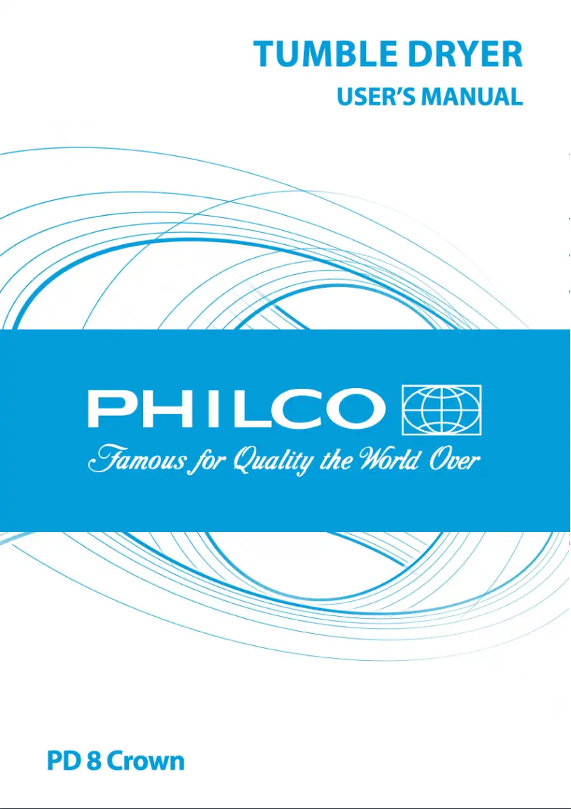 Page n°1 - Manuel utilisateur Philco PD 8 Crown