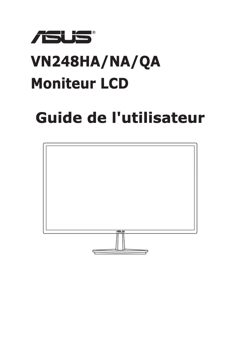Page 1 de la notice Manuel utilisateur Asus VN248QA