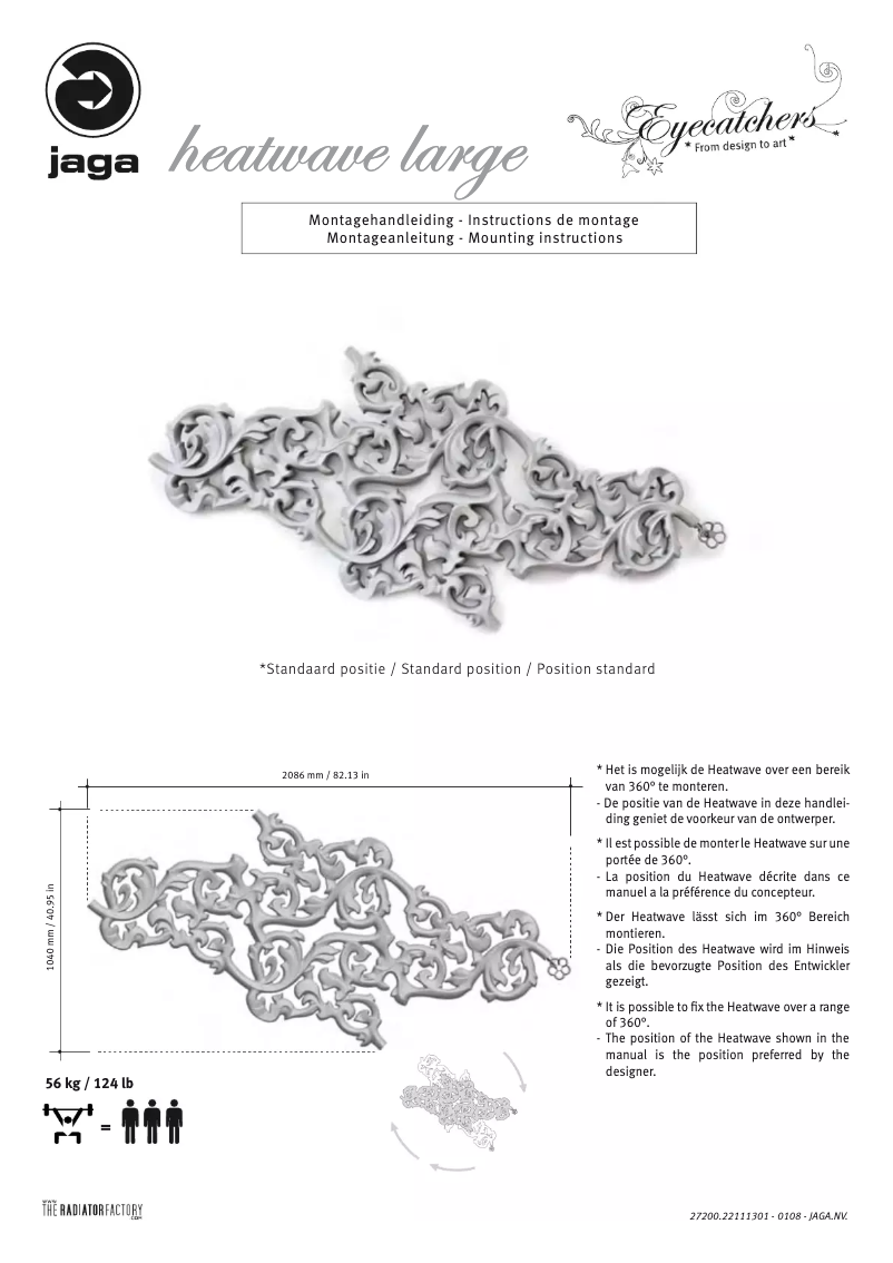 Page n°1 - Manuel utilisateur Jaga Heatwave Large