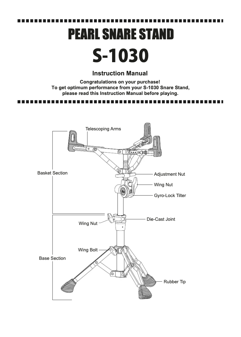 Page 1 de la notice Manuel utilisateur Pearl Sports S-1030
