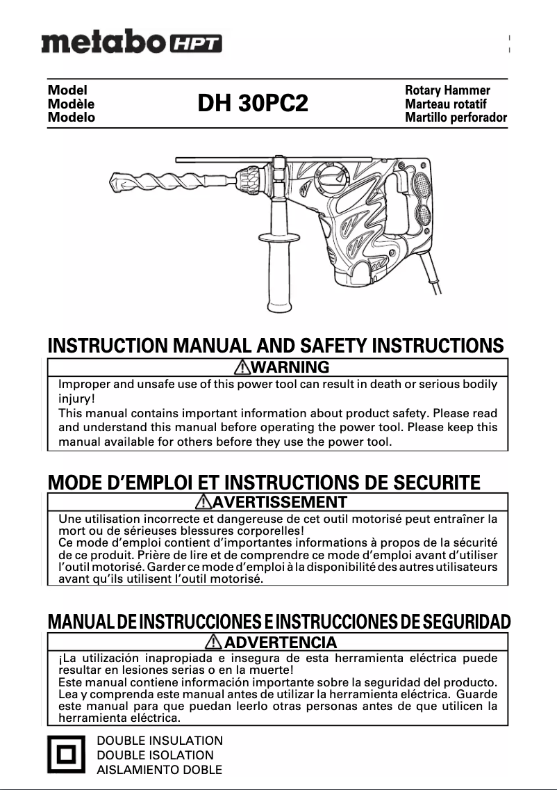 Imagen de la primera página del manual del dispositivo DH 30PC2