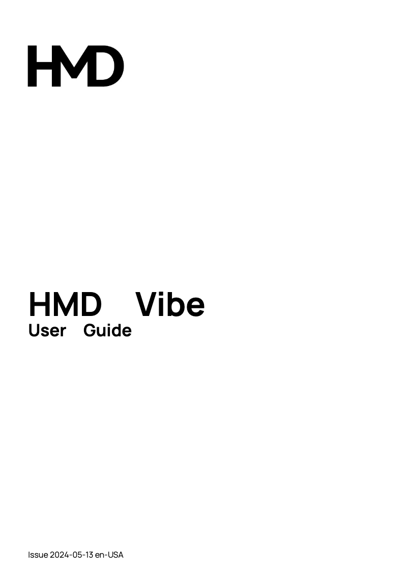 Page 1 de la notice Manuel utilisateur HMD Vibe
