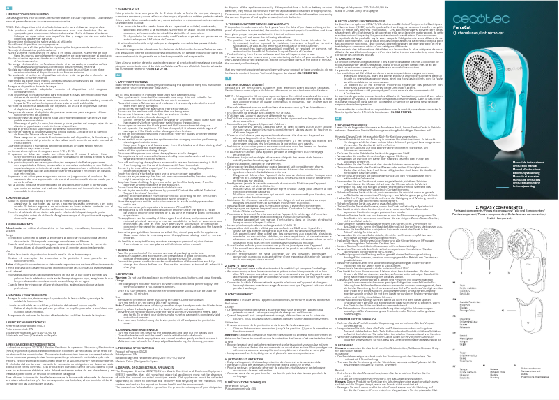 Page n°1 - Manuel utilisateur Cecotec Forcecut