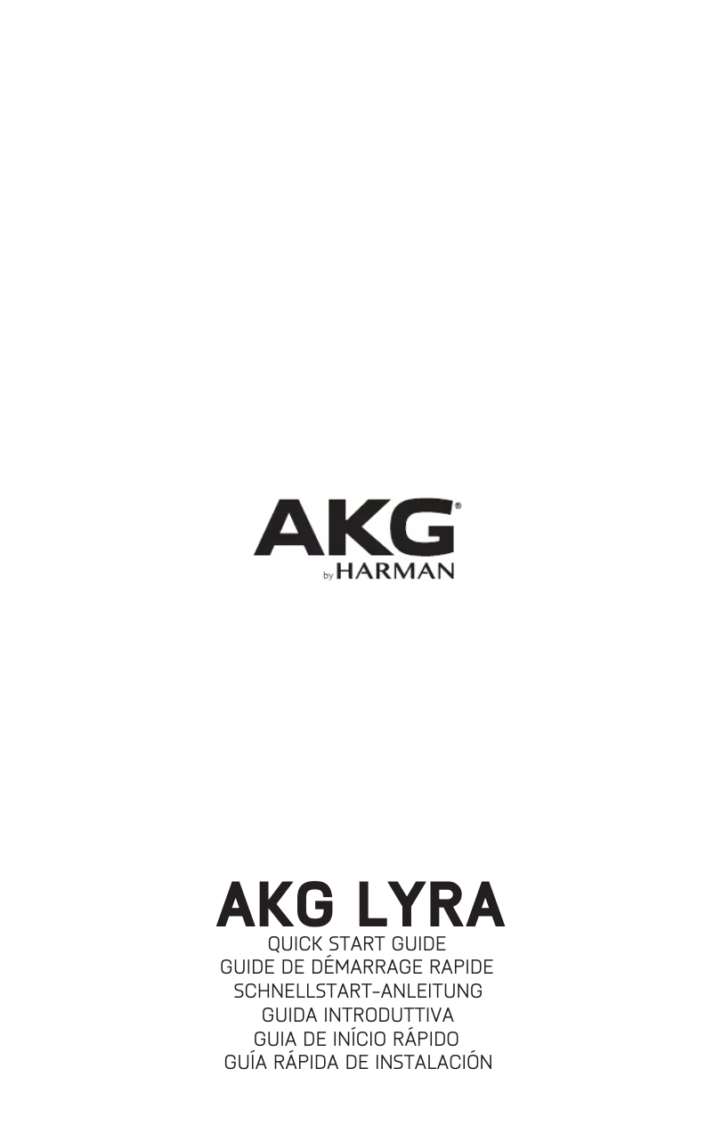 Page n°1 - Manuel utilisateur AKG Lyra