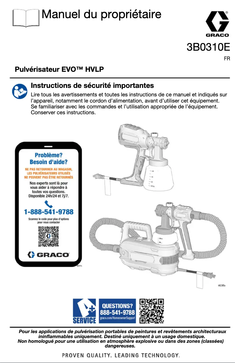 Page 1 de la notice Manuel utilisateur Graco EVO 27F400