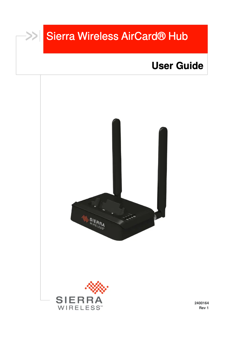 Page n°1 - Manuel utilisateur Netgear AirCard Hub