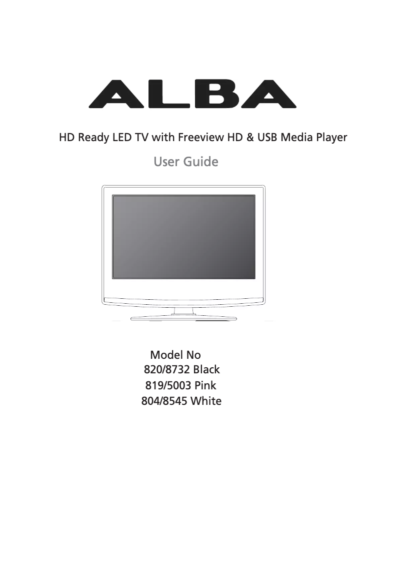 Page n°1 - Manuel utilisateur Alba 804/8545