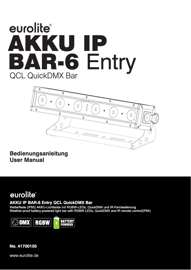 Image de la première page du manuel de l'appareil LED BAR-6