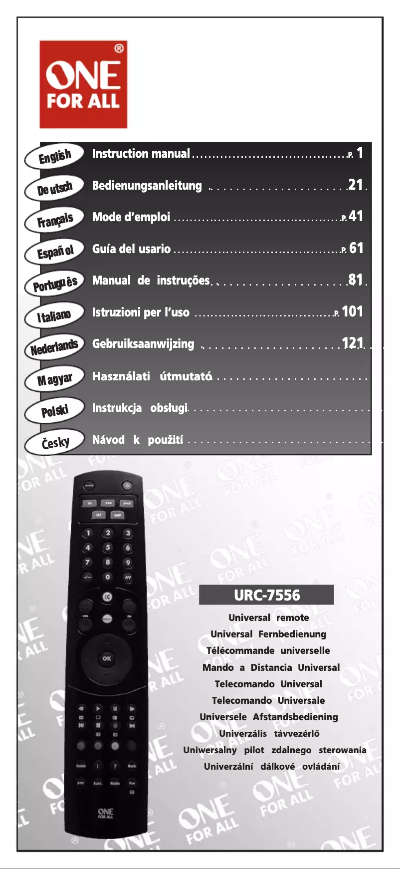 Image de la première page du manuel de l'appareil Digital 5 URC 7556