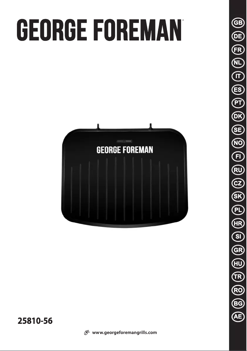 Page 1 de la notice Manuel utilisateur George Foreman Fit Grill