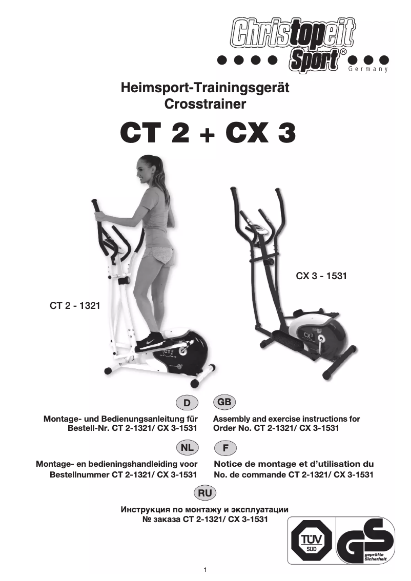 Page n°1 - Manuel utilisateur Christopeit CX 3