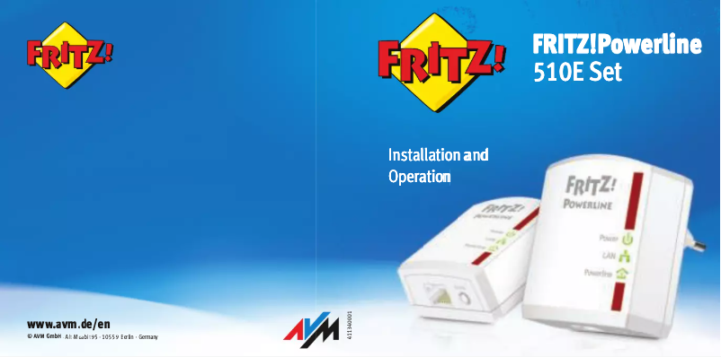 Page 1 de la notice Manuel utilisateur AVM FRITZ!Powerline 510E