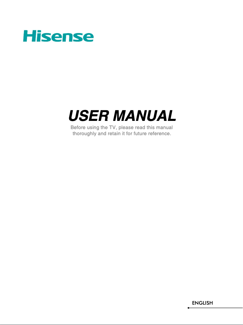 Page 1 de la notice Manuel utilisateur Hisense 50H78G
