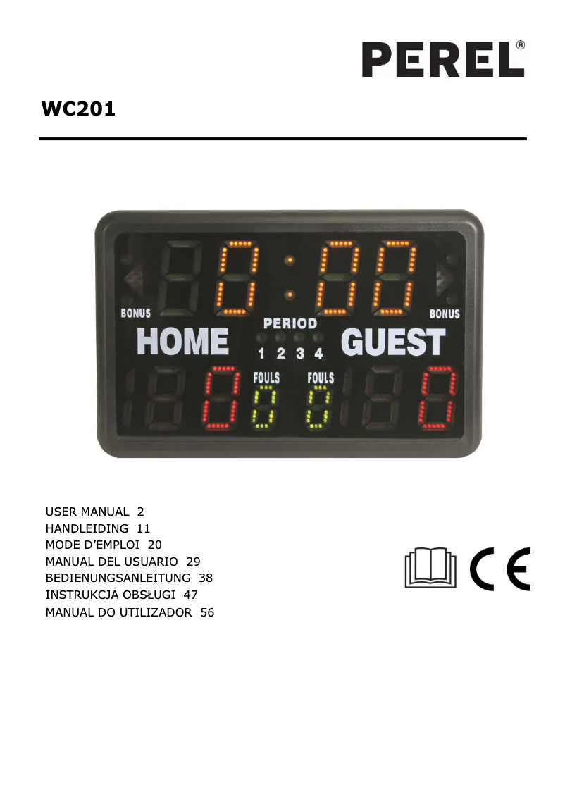 Page 1 de la notice Manuel utilisateur Perel WC201