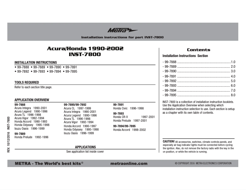 Image de la première page du manuel de l'appareil 99-7888