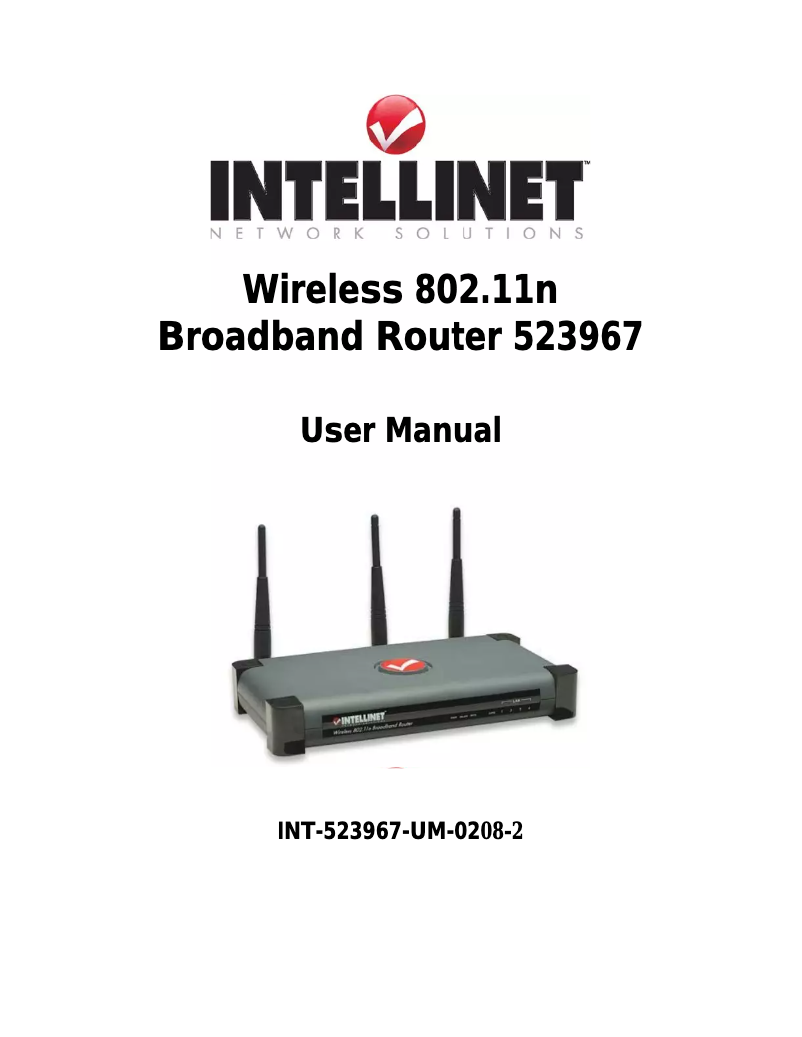 Page n°1 - Manuel utilisateur Intellinet Wireless Broadband Router 523967