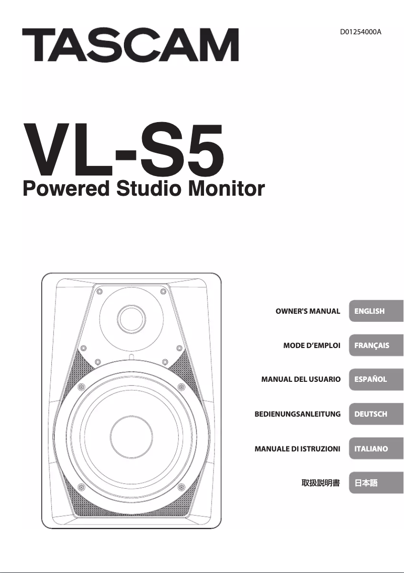 Image de la première page du manuel de l'appareil VL-S5
