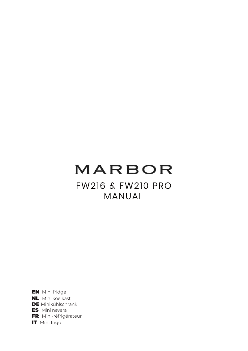 Page n°1 - Manuel utilisateur Marbor FW210 Pro