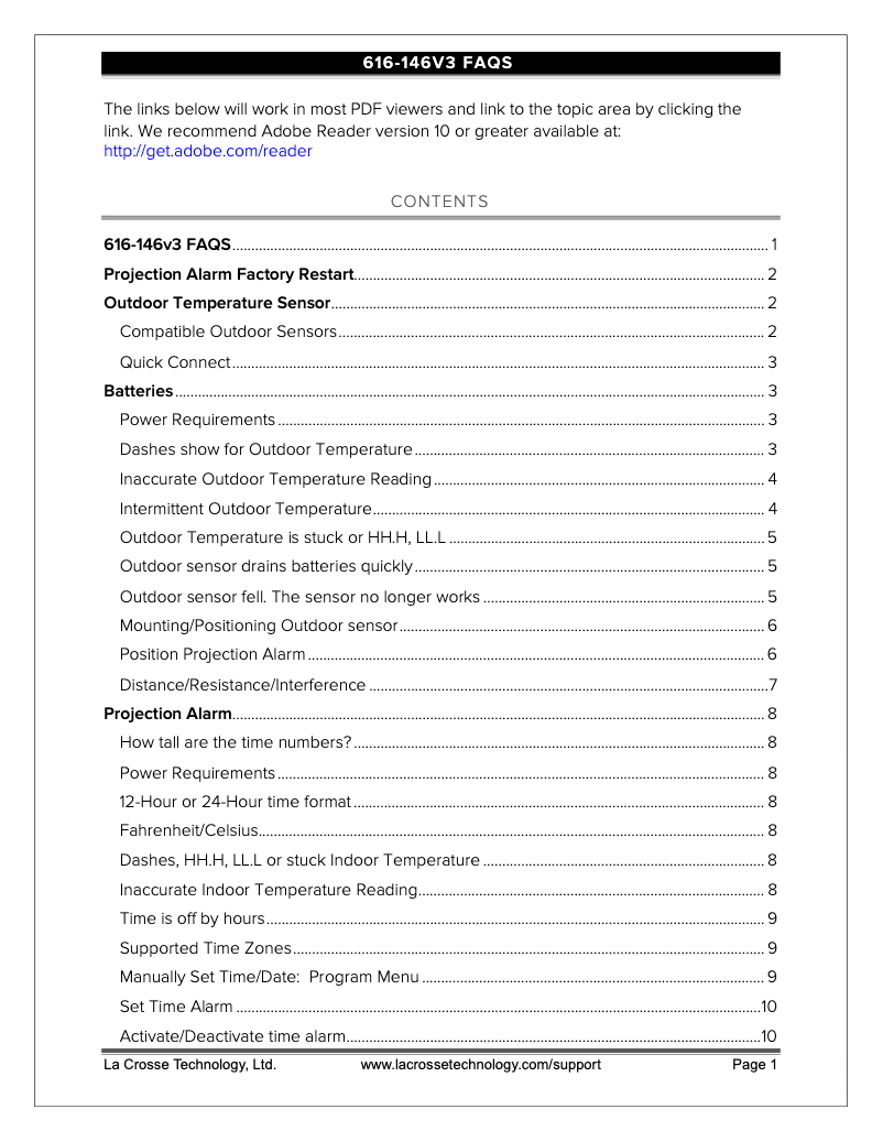 Image de la première page du manuel de l'appareil 616-146V3