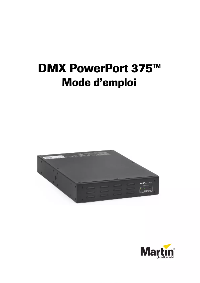 Page 1 de la notice Manuel utilisateur Martin DMX PowerPort 375