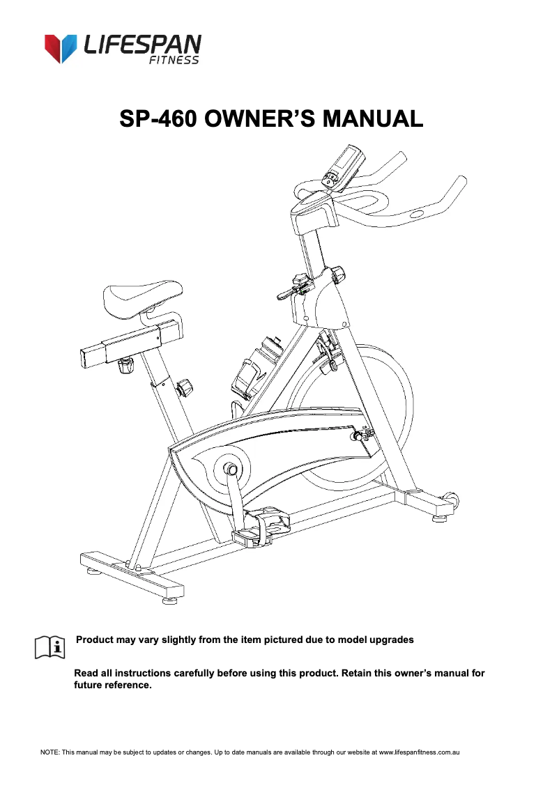 Image de la première page du manuel de l'appareil SP-460 M2