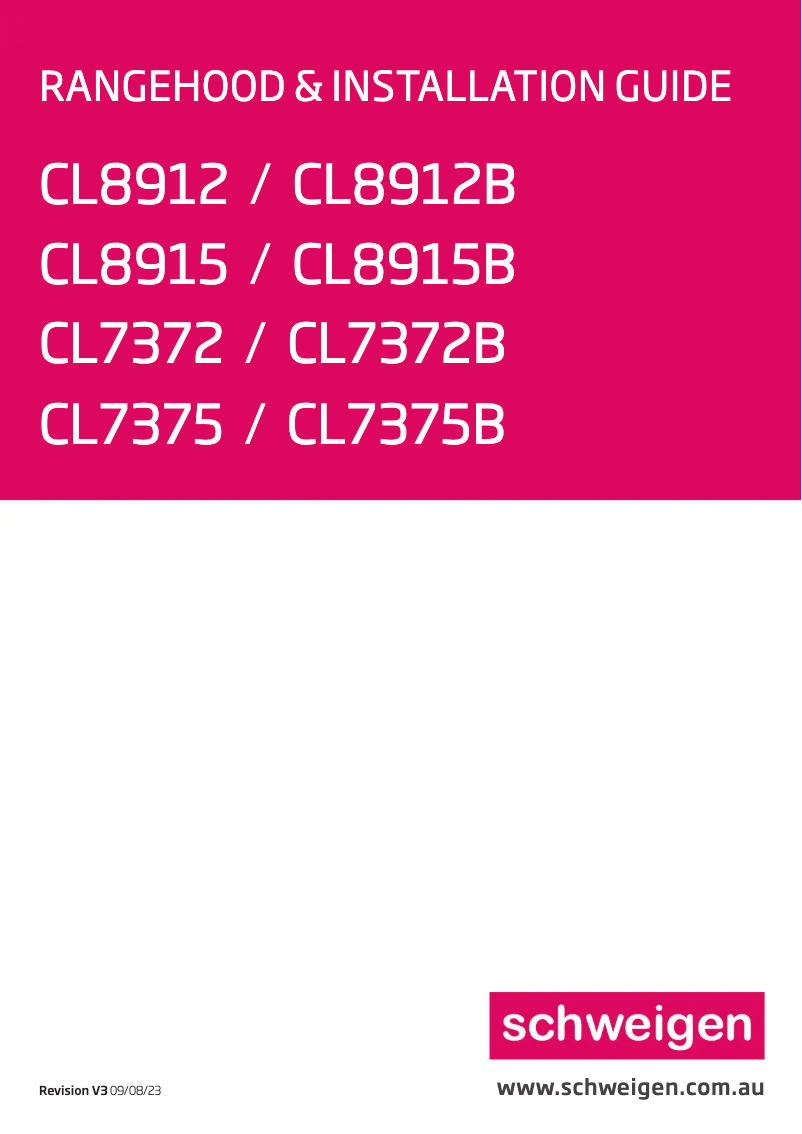 Page n°1 - Manuel utilisateur Schweigen CL8915B