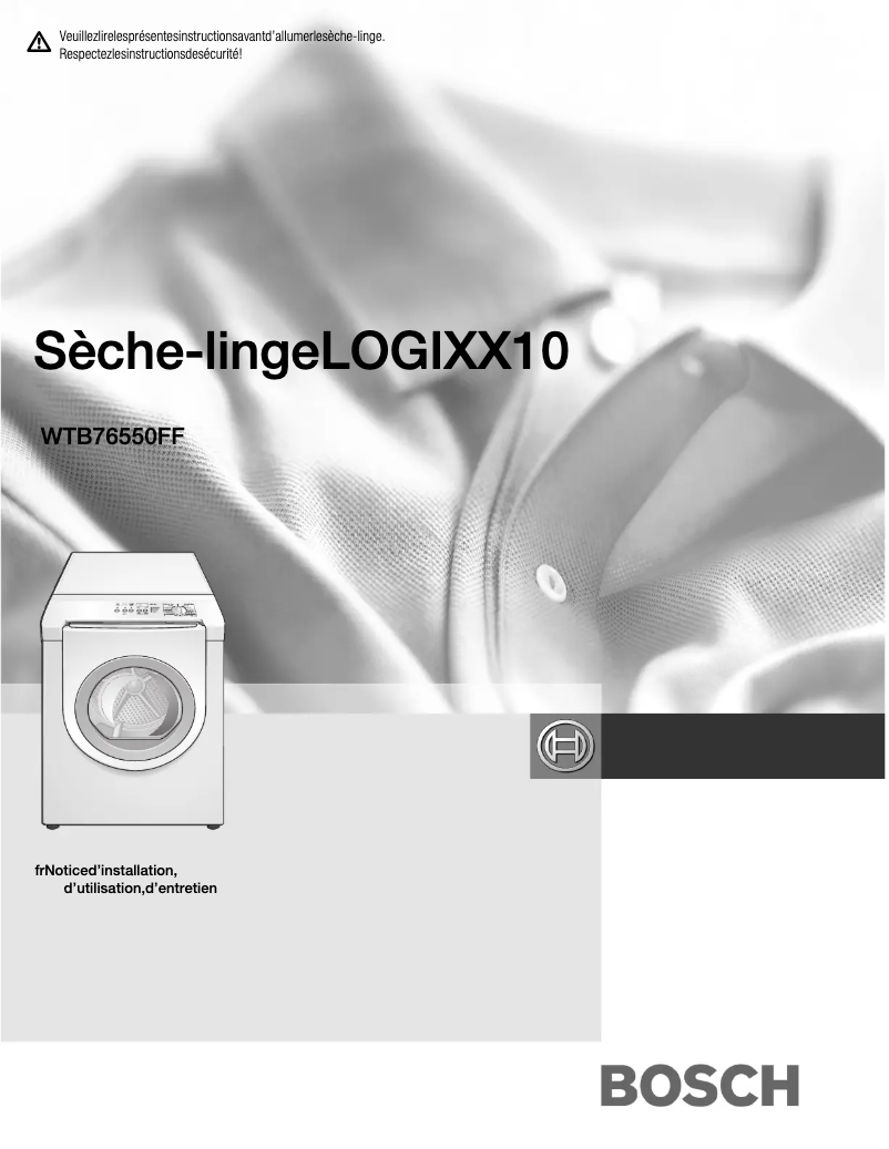 Página 1 del manual Manual de usuario Bosch WTB76550FF