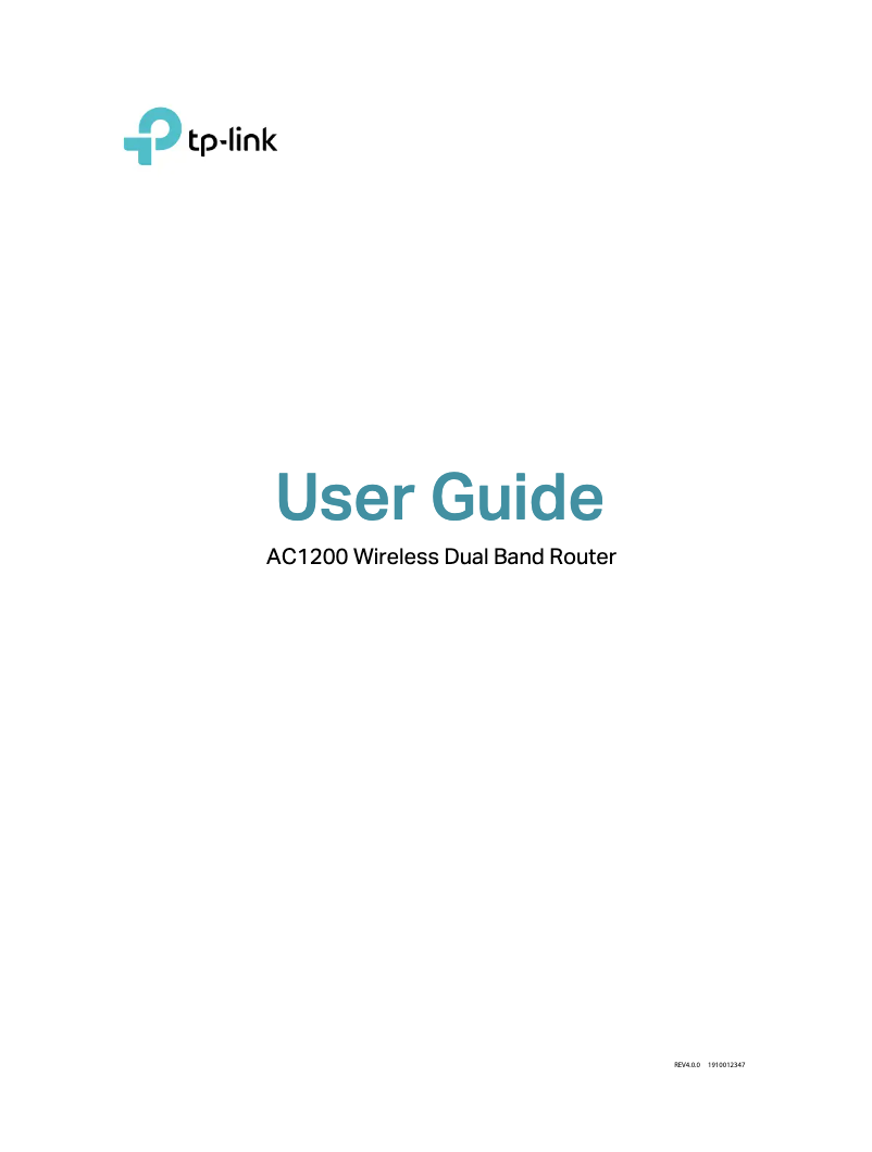 Page n°1 - Manuel utilisateur TP-Link Archer A50