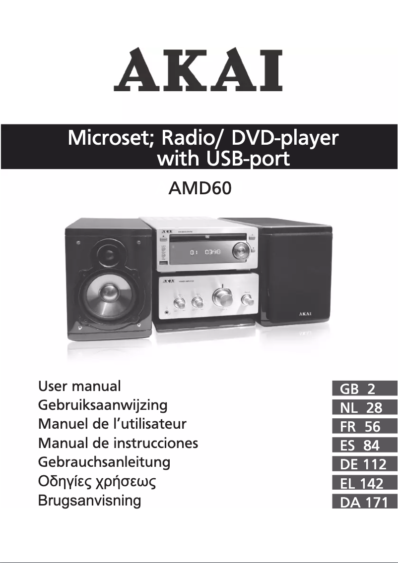 Page 1 de la notice Manuel utilisateur AKAI AMD60