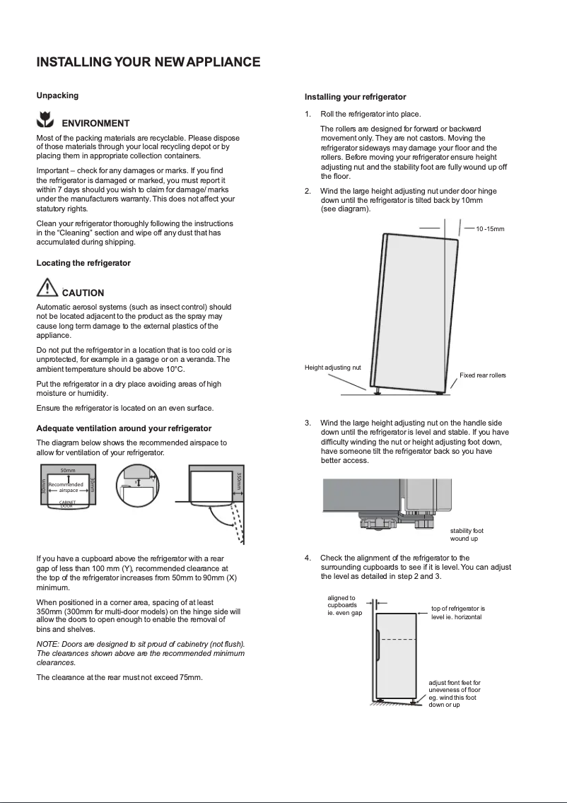 Page n°1 - Guide d'installation Electrolux ETE4600AA