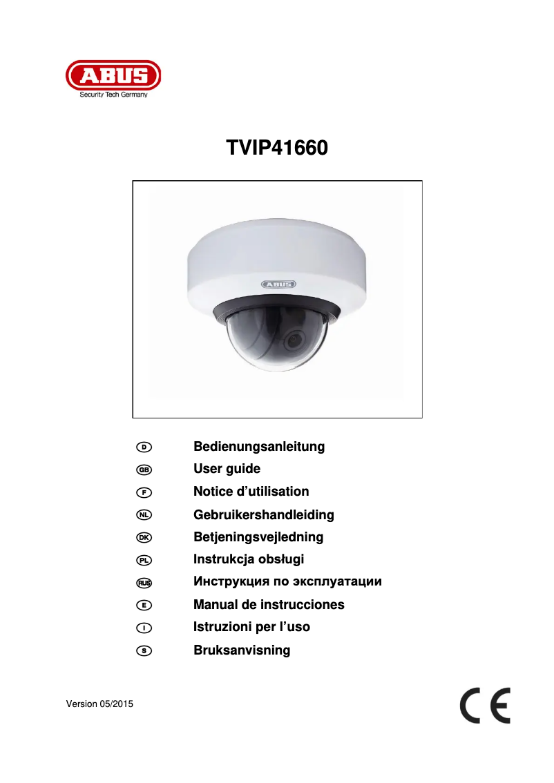 Page 1 de la notice Manuel utilisateur Abus TVIP41660