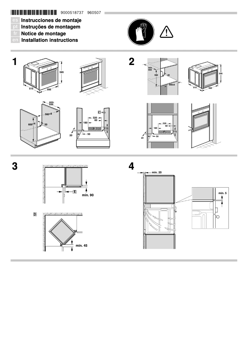 Page n°1 - Guide d'installation Siemens HB73AS551E