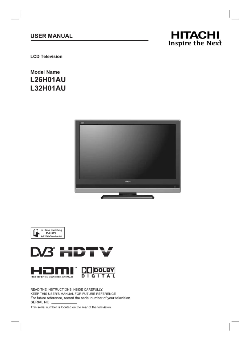 Image de la première page du manuel de l'appareil L32H01AU