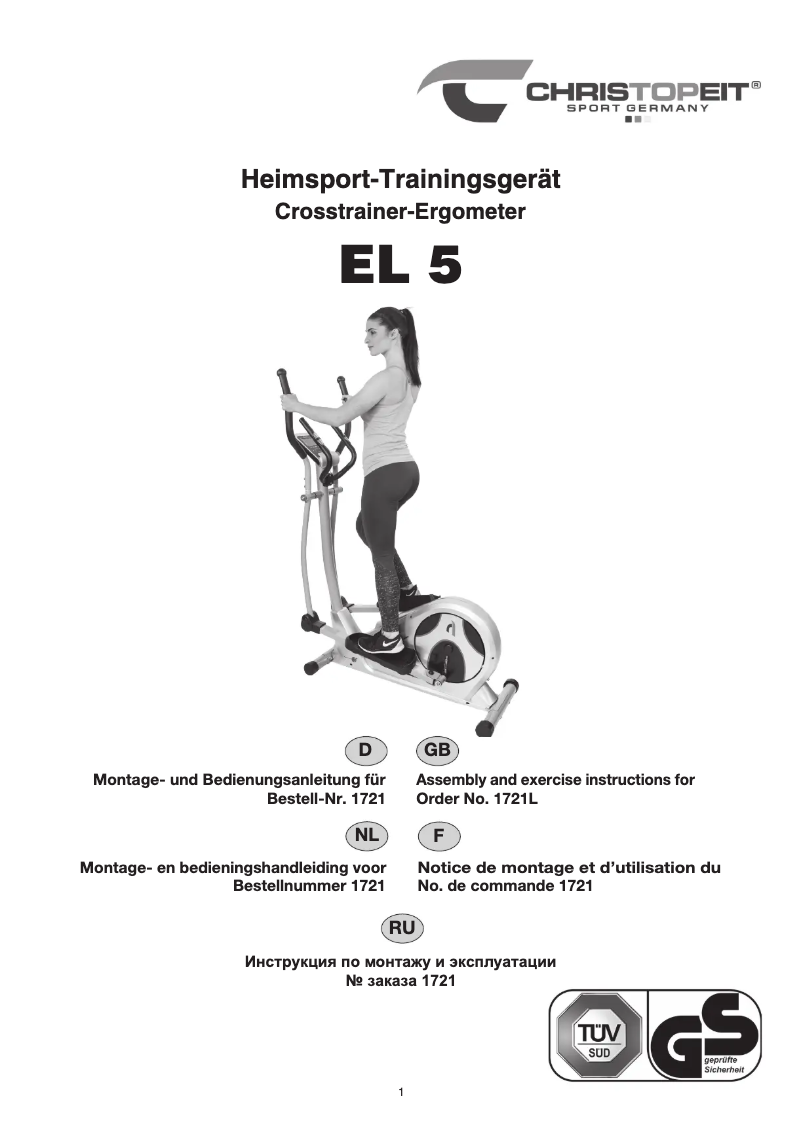 Page n°1 - Manuel utilisateur Christopeit EL 5